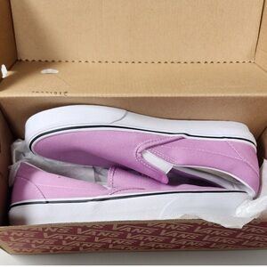 Vans Classic Slip-On Size 7.5 Women’s Color: Orchid / True White